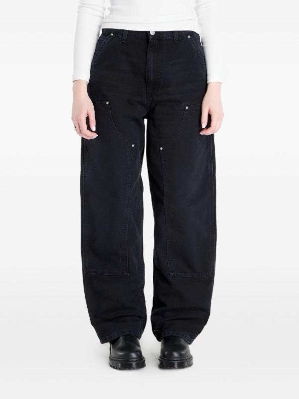 Carhartt WIP Women's Black Brandon Double Knee pants SMALL